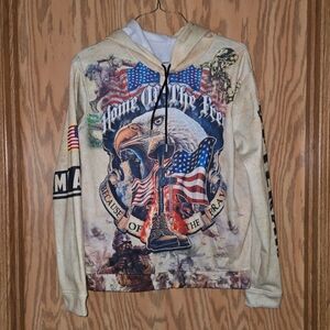 US ARMY Veteran Home of the Brave hoodie size large